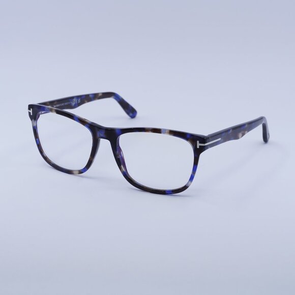 🕶️ New Tom Ford FT5662-B 055 56mm Eyeglasses - Blue Havana Frame